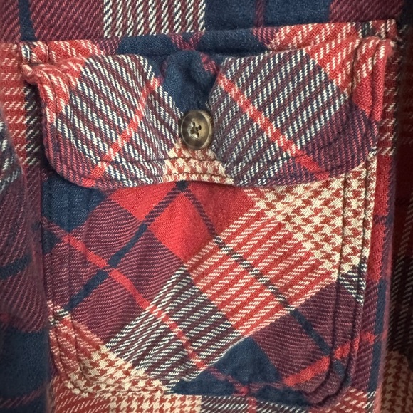 Duluth Trading Men's Burlyweight Flannel Trim Fit Button Up Flannel Shirt MTall - Picture 4 of 7